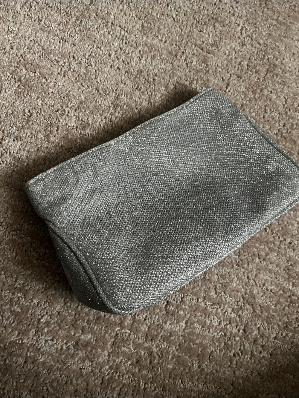 Silver Glitter Clutch Pouch